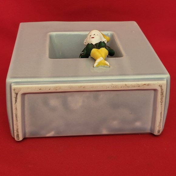 VTG 3D Pixie Elf Wall Pocket Planter Vase Open Square - Picture 5 of 13